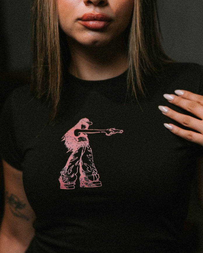 BABE TEE GIRL SHOOTING BLACK