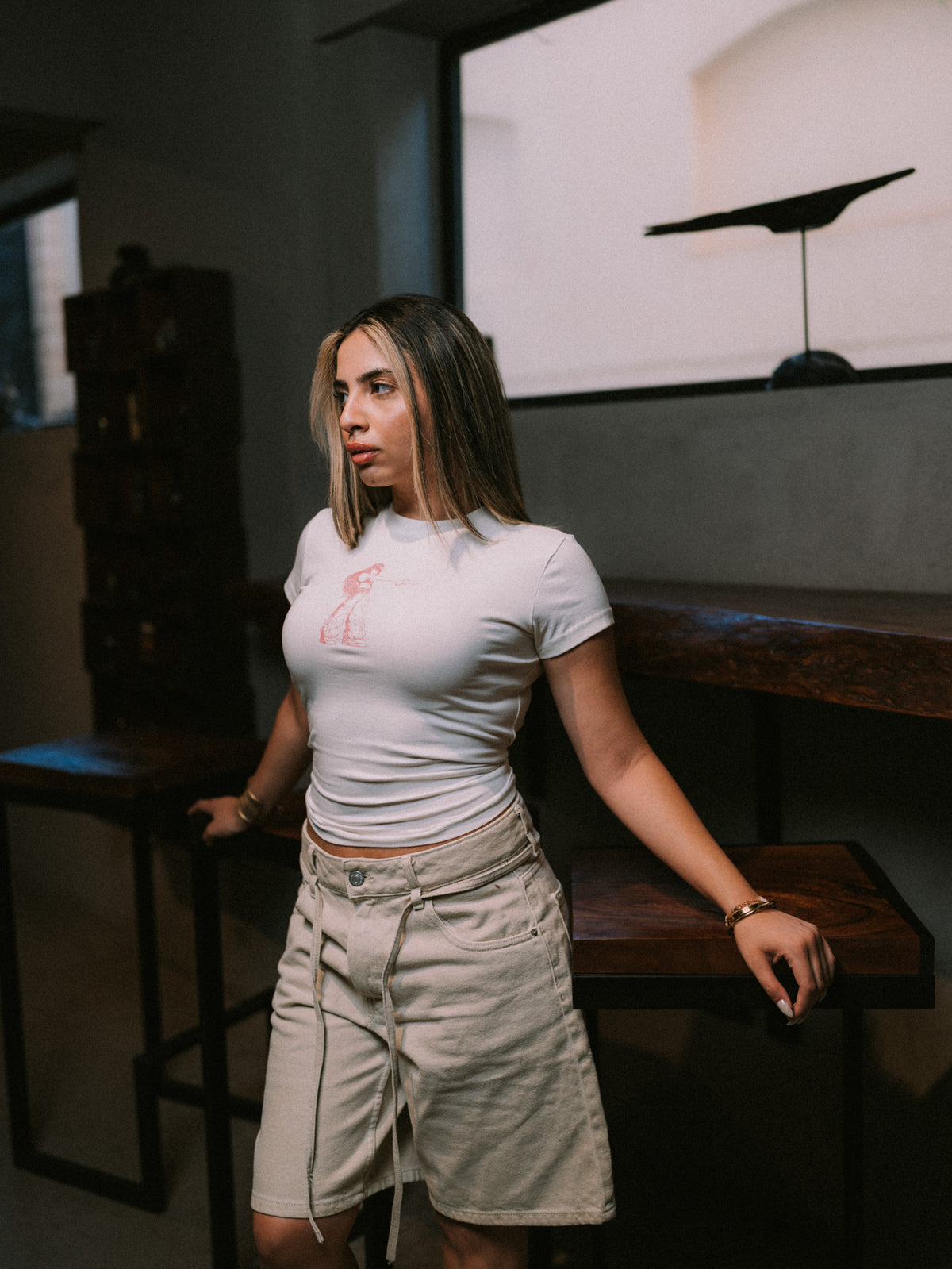 BABE TEE GIRL SHOOTING BEIGE