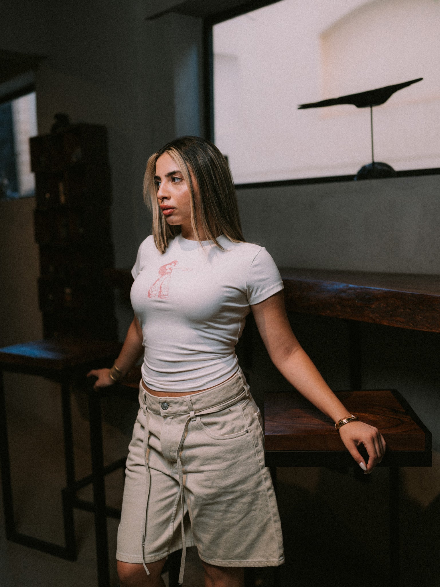 BABE TEE GIRL SHOOTING BEIGE