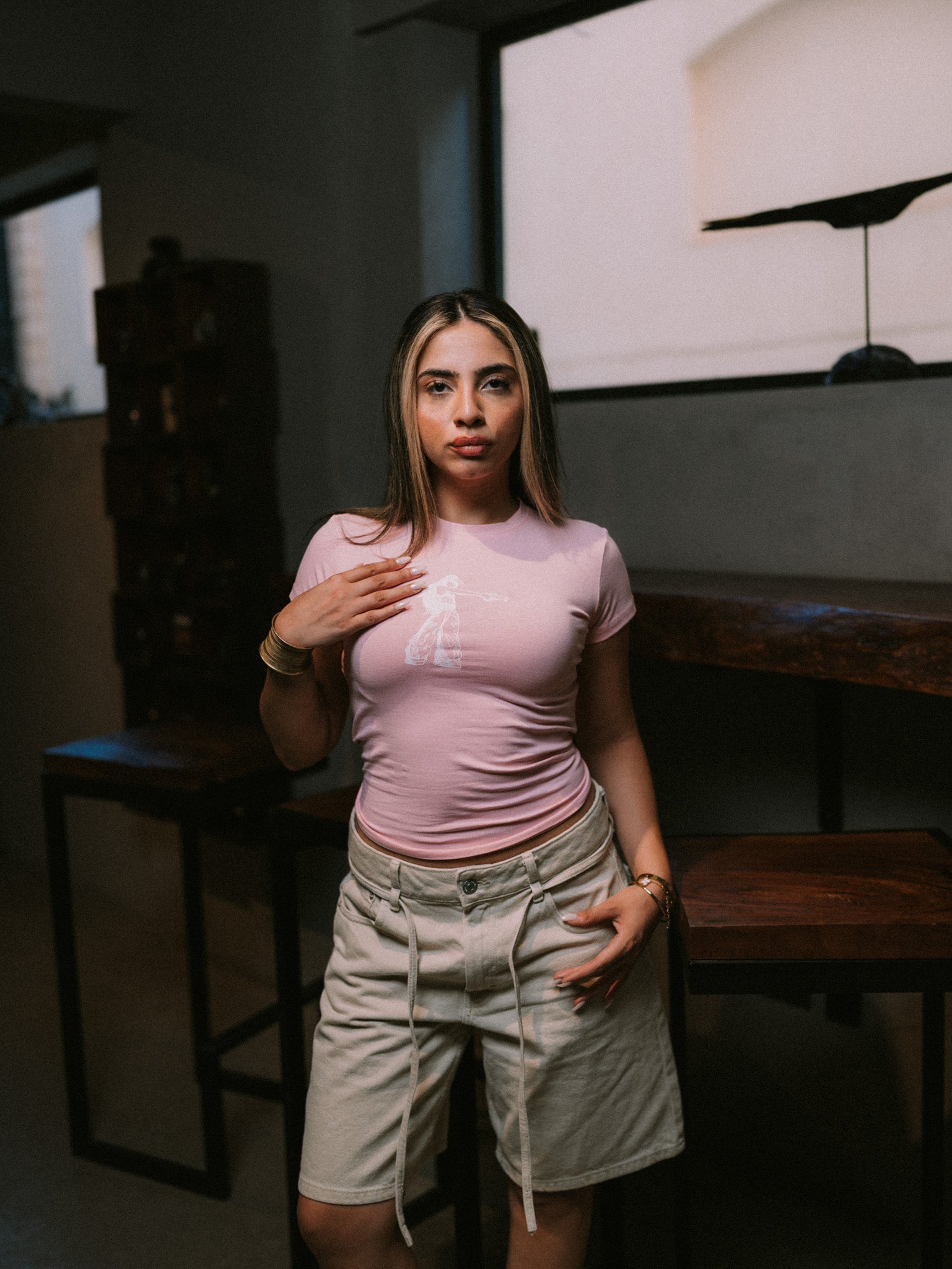 BABE TEE GIRL SHOOTING PINK